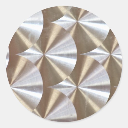 SILVER METALLIC CDROMS MUSIC DISKS CIRCLL TEXTURE RONDE STICKER (Voorkant)
