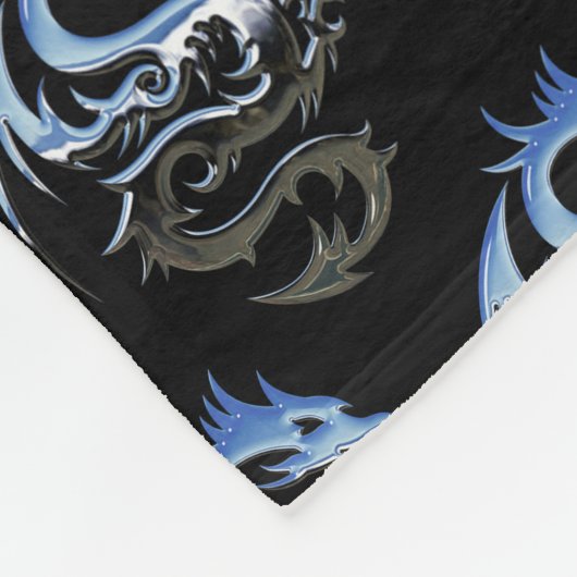 Silver Metallic Dragon Fleece Deken (Hoek)
