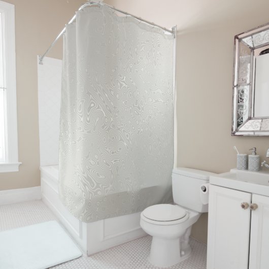 Silver Metallic Excellent Pattern Douchegordijn (In situ)