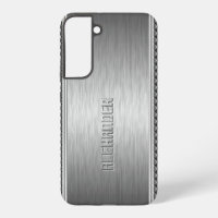 Silver Metallic geborsteld aluminium geometrische 
