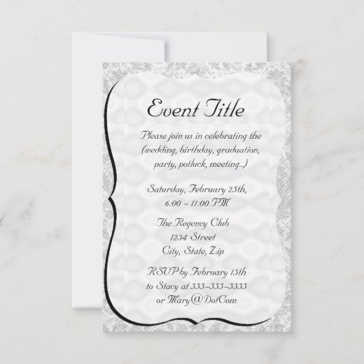 Silver Metallic look Background Kaart (Voorkant)