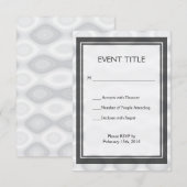 Silver Metallic look Background RSVP Kaartje (Voorkant / Achterkant)