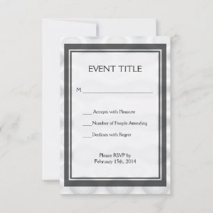 Silver Metallic look Background RSVP Kaartje