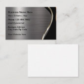 Silver Metallic look Construction Visitekaartjes (Voorkant / Achterkant)