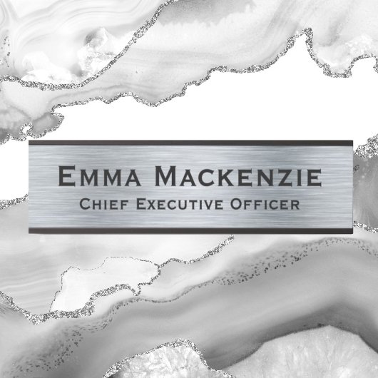 Silver Metallic look Hanging DeurSign Name Bord Deurbordje