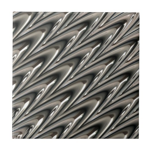 Silver Metallic Pattern Iron Steel Texture Tegeltje (Voorkant)