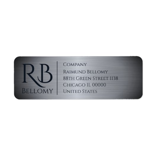 Silver Metallic Return Address Label (Voorkant)