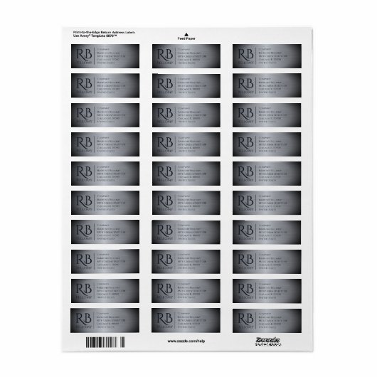 Silver Metallic Return Address Label (Full Sheet)