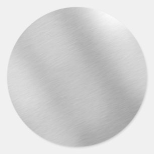 Silver-Metallic Ronde Sticker