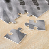 Silver Metallic Steel Texture Abstract Pattern Legpuzzel (Zijkant)