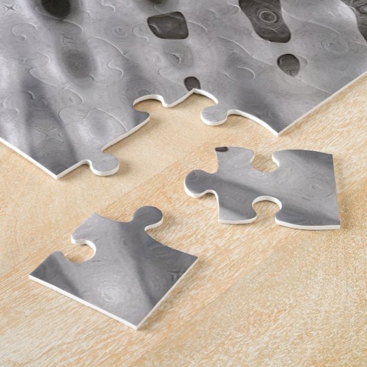 Silver Metallic Steel Texture Abstract Pattern Legpuzzel (Zijkant)