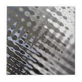 Silver Metallic Steel Texture Abstract Pattern Tegeltje (Voorkant)
