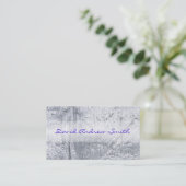 SILVER METALLIC TEXTURED Visitekaartje (Staand voorkant)
