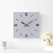 Silver, metallisch uiterlijk, bestudeerd raster vierkante klok (Huis)