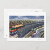 Silver Meteors "Seaboard" in Florida Highlands Briefkaart (Voorkant / Achterkant)