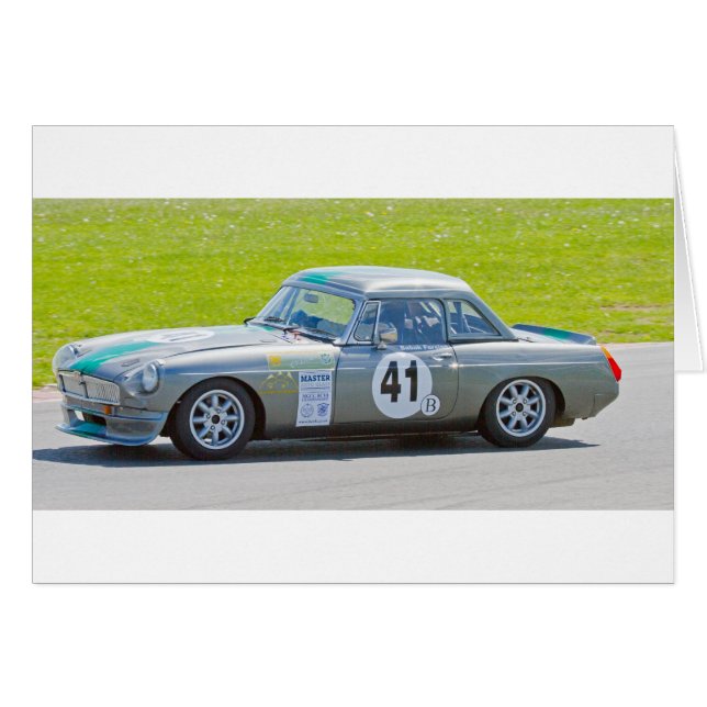 Silver MG racewagen (Voorkant Horizontaal)