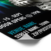 Silver Microphone, Karaoke Event Adverteren Poster (Hoek)