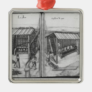 Silver-mijn van La Croix-aux-Mines, Lorraine Metalen Ornament