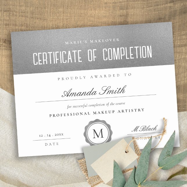 Silver Minimal Certificate of Completion Award (Creator heeft geüpload)