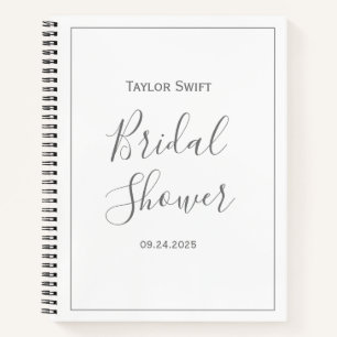 Silver Minimalist Baby shower Gift Log Notitieboek