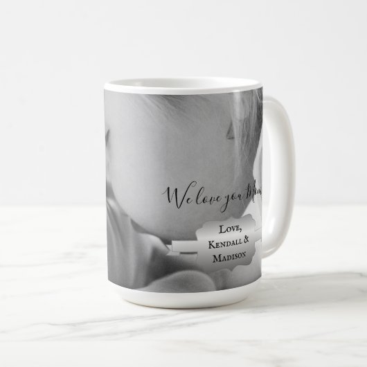 Silver Minimalist Photo Moederdag Coffee Mok (Voorkant rechts)