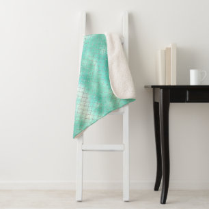 Silver Mint Mermaid Sherpa Deken