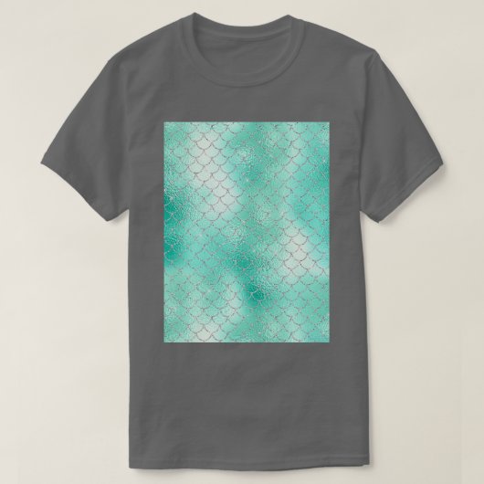 Silver Mint Mermaid T-shirt (Design voorkant)