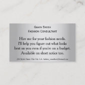 Silver Mode Consultant Visitekaartjes (Achterkant)