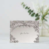 Silver Modern Briefkaart (Staand voorkant)