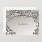 Silver Modern Briefkaart (Voorkant / Achterkant)