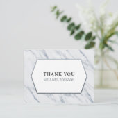 Silver Modern | Carte postale Merci en marbre (Debout devant)