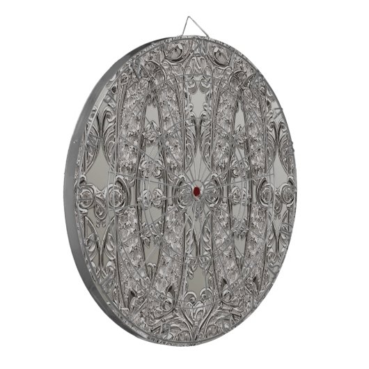 Silver  Modern Dartboard Dartbord (Voorkant Links)