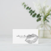 Silver Modern Makeup Artiest Visitekaartjes (Staand voorkant)