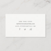 Silver Modern Makeup Artiest Visitekaartjes (Achterkant)