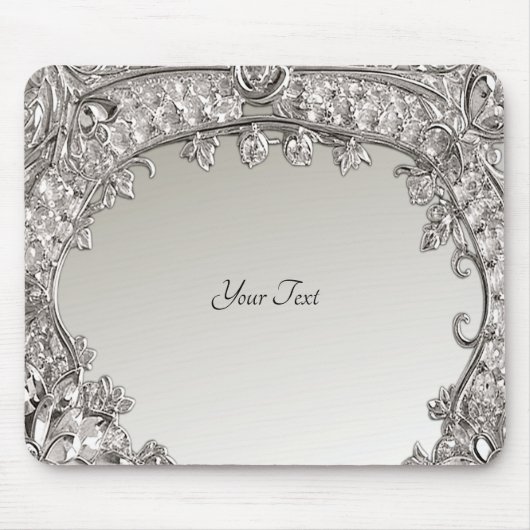 Silver  Modern Mousepad Muismat (Voorkant)