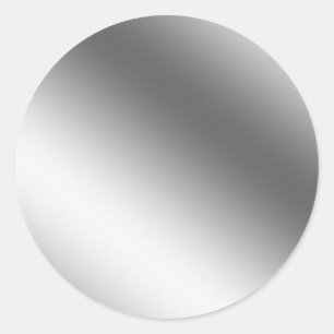 Silver Modern Trendy Custom Ronde Sticker