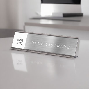 Silver Moderne Custom Logo Executive Professional Bureau Naambordje