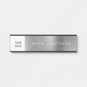 Silver Moderne Custom Logo Executive Professional Deurbordje (Voorkant)