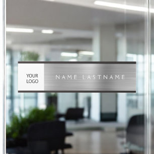 Silver Moderne Custom Logo Executive Professional Deurbordje