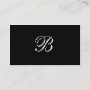 Silver Monogram B visitekaartjes