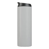 Silver Monogram modern script Thermal Tumbler Thermosbeker (Geroteerd rechts)