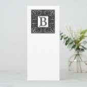 Silver Monogrammed Celtic Wedding Uitnodiging (Staand voorkant)