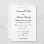 Silver Monogrammed Celtic Wedding Uitnodiging (Achterkant)