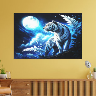 Silver Moon Canvas Afdruk