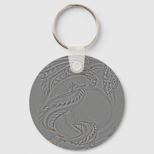 Silver Moon Dragon Sleutelhanger