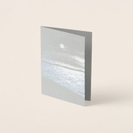 Silver Moon Ocean Blank Card Folie Kaarten