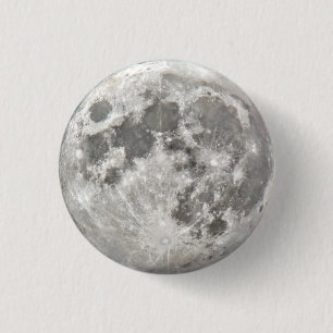 Silver Moon Round  Ronde Button 3,2 Cm