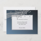 Silver Music Bar Mitzvah / Carte Réception (Dos)