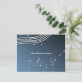 Silver Music Bar Mitzvah / Carte Réception (Debout devant)