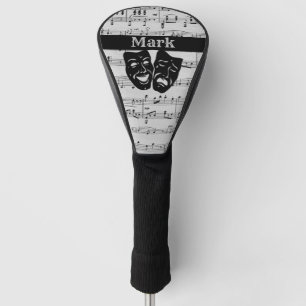 Silver Music- en Theater-maskers Golfheadcover